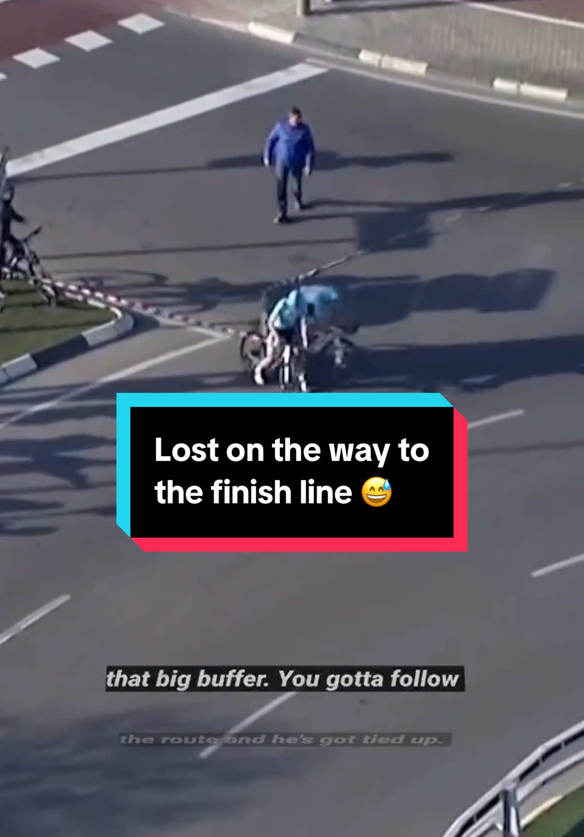 Lost on the way to the finish #roadcycling 