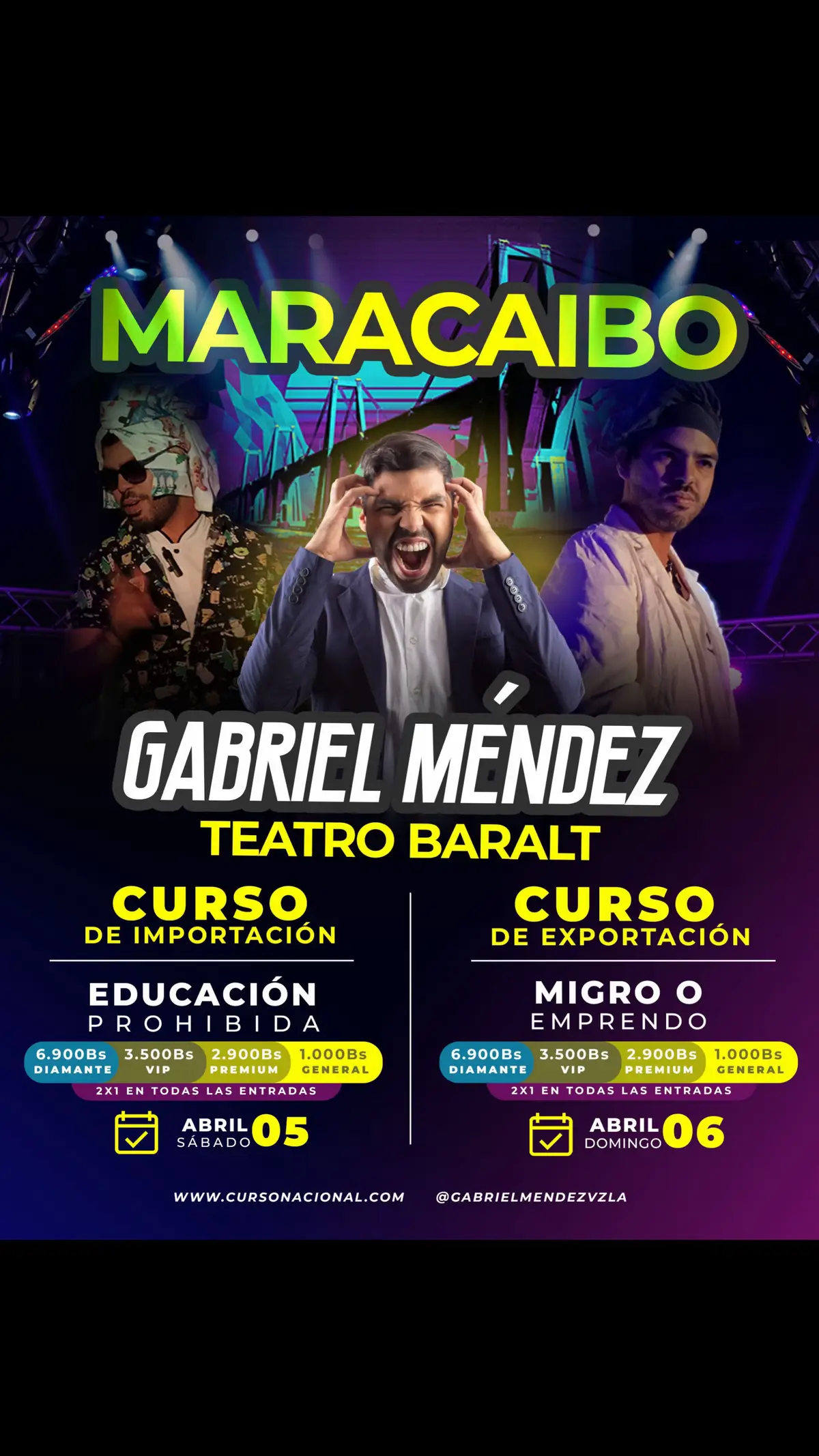 Maracaibo aprende a importar desde las páginas más famosas de China usando tu Pagomovil, para principiantes.  Aprende también a vender en el exterior sin migrar de Venezuela, solo requieres tu profesión o habilidad, aprender a cobrar y distribuir donde decidas exportar, aprende paso a paso en el teatro Baralt este 5y 6 de abril junto a Gabriel Méndez 1:00 pm a 5:00 pm  Inscríbete en cursonacional.com y te aviso que todas las inscripciones están en 2x1, 2 personas ingresan con cada inscripción #maracaibo