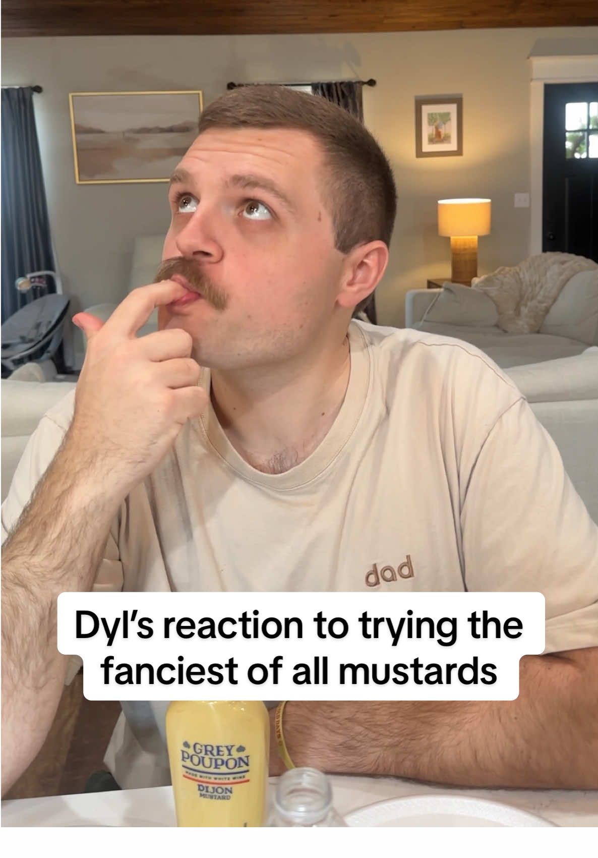 I guess he does like the finer things in life 🤣 #shelbanddyl #mustard #couples #relationships 