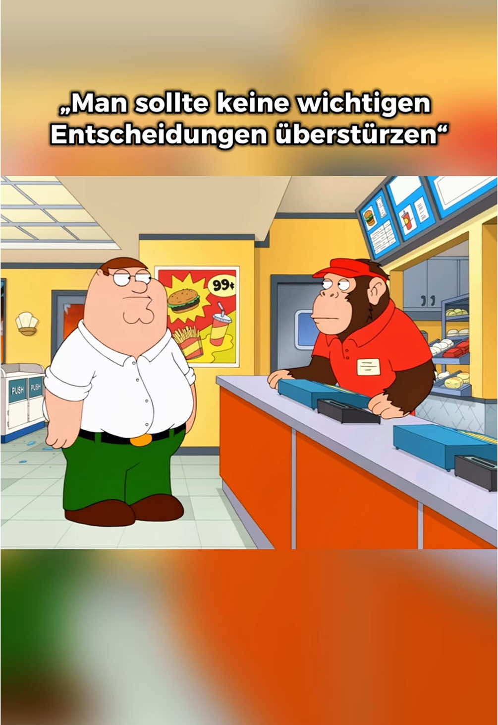 „Man sollte keine wichtigen Entscheidungen überstürzen“ #familyguy #petergriffin #witzig #lustig #fyp 