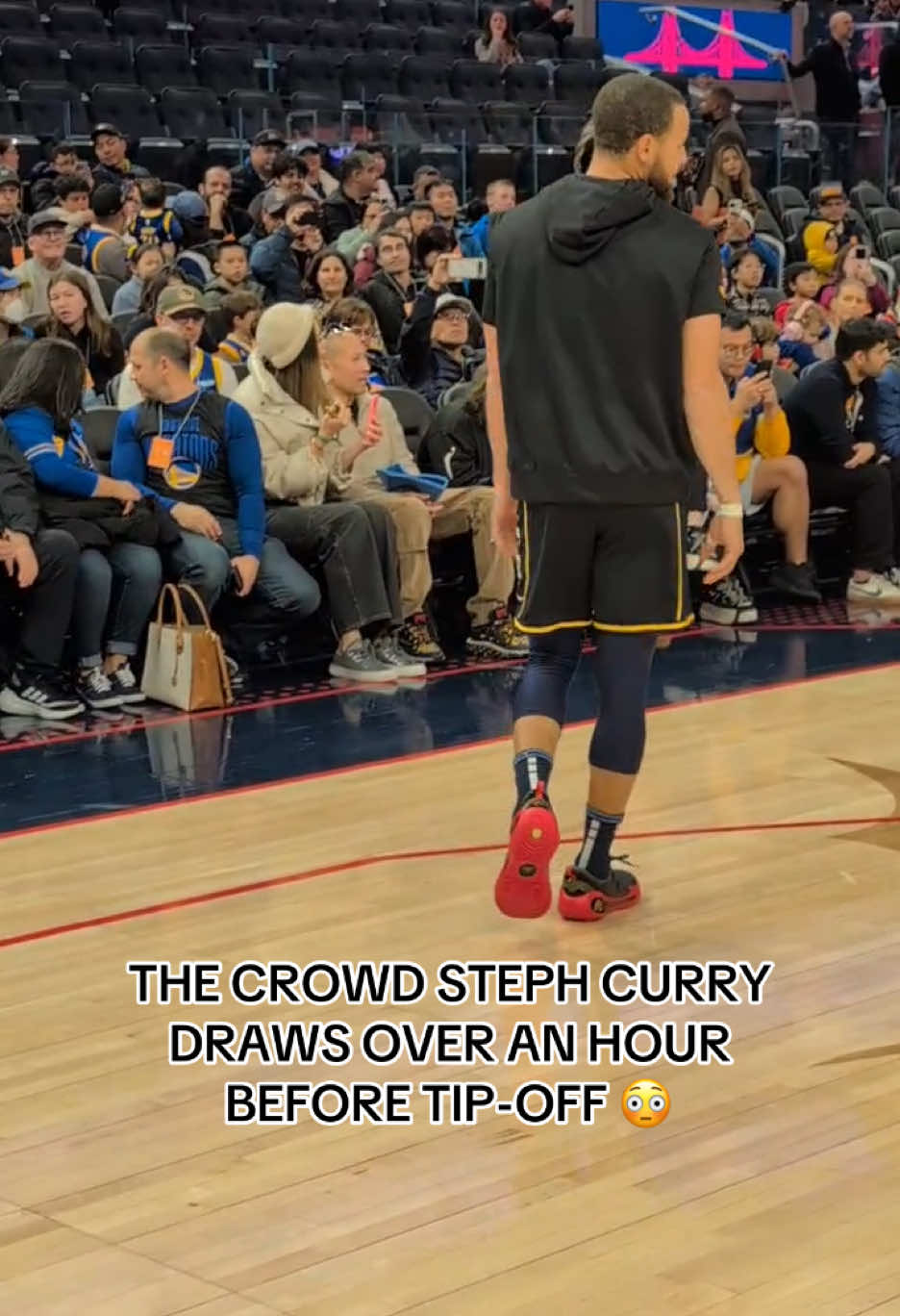 The #StephCurry effect ⭐️ #warriors #warmups #NBA #basketball 