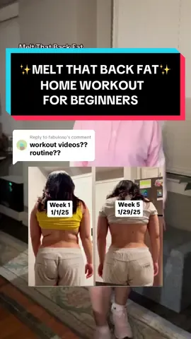 Replying to @fabuloso Melt That Back Fat Home Workout For Begginers 💪🏼 Let me know if it’s unclear. It’s my first time making a workout video. Hope it’s easy to understand! Good luck 💖 workout inpo: @MadFit #weightloss #consistency #homeworkout #fyp 
