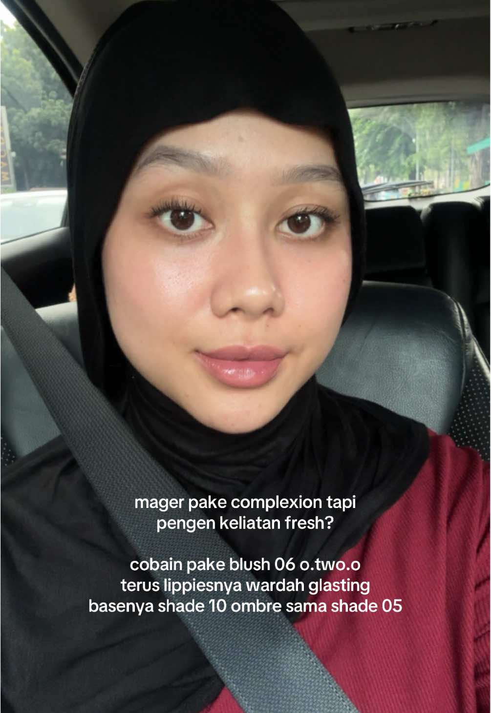 secuil tips makeup no complexion ala aku pake wardah glasting and blush🫶🏻 #makeup 