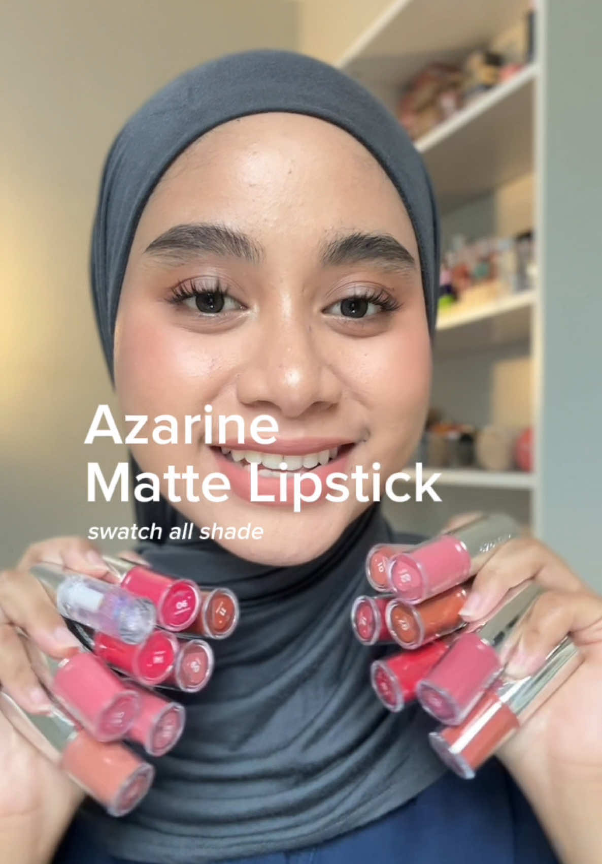 TRY ON NEW MATTE LIPSTICK AZARINE 💋💋 #lipstick #lipmatte #azarinelipstick #oneswipelock 