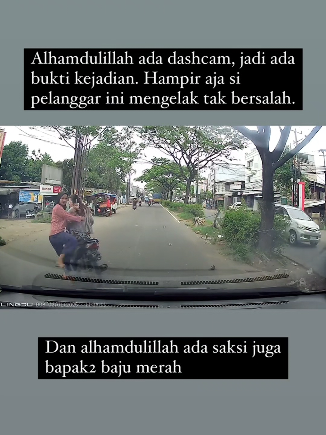 Alhamdulillah pake dashcam jadi keliatan siapa yang salah  #dashcam #dashcamindonesia #otomotifindonesia #dashcamvideos #women 