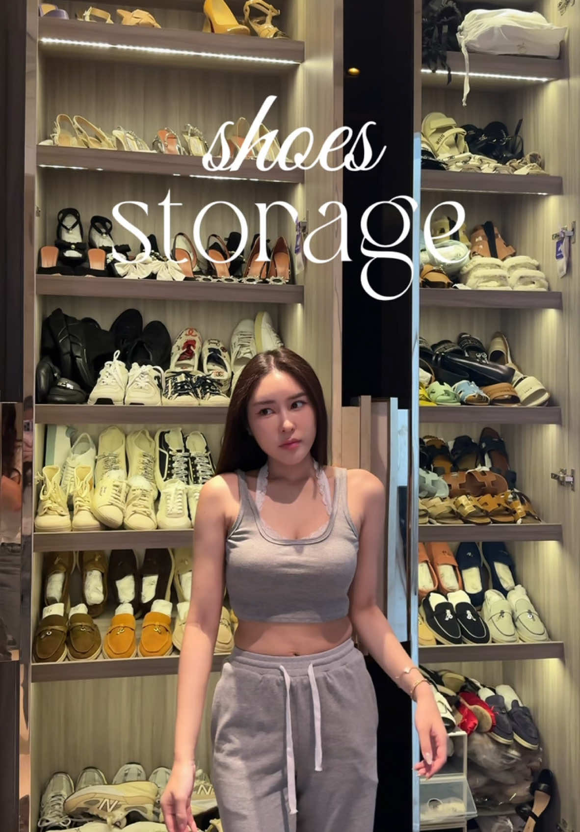 who says we can’t have them all?😗👟👠 my #shoescollection ✨ #Antbox #Shoescabinet #Shoesstorage #ตู้เก็บรองเท้า #รองเท้าแบรนด์เนม #ตู้รองเท้าantbox  