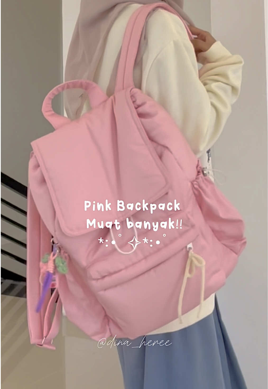 Akhirnya restock! Selucu ituu muat banyakkk!😖🫶 #backpack #tasransel #tassekolah #tasranselmuatbanyak #pinkbackpack 