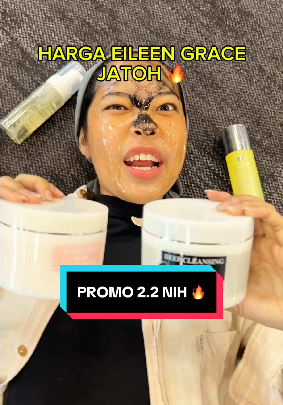 ✨ Road to 2.2 SALE ✨ Buat yang mau CO Eileen Grace, termurah cuma di 2.2 sekarang juga‼️  ☁️ Discount up to 70%% for ALL PRODUCTS ☁️ Extra Voucher 40k from LIVE ☁️ Free spatula (for Jelly Mask) ☁️ Free ongkir Shop Eileen Grace now at: 🛒TikTok Shop: eileengrace.id #EileenGrace #RoseJellyMask #BlackJellyMask #masker #maskerjelly #maskerviral #skincare #glowing #maskerjerawat #jerawat #acneproneskin #fyp #foryou #viral #trending #clearskin #harbolnas #payday #harigajian #promo #promoeileengrace #guncangsale #harbolnas 