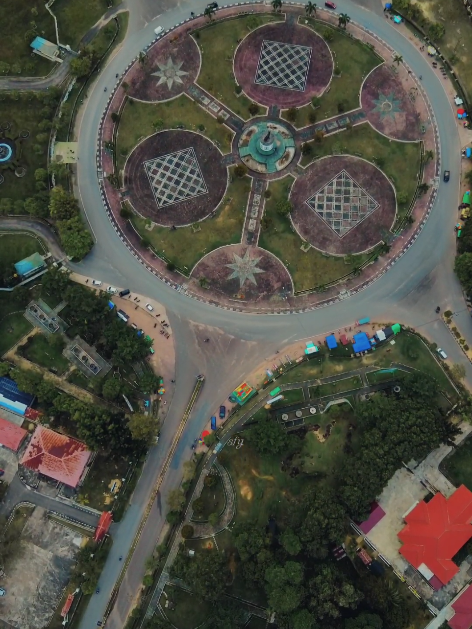 Lamandau sore hari #bundaranrusa #nangabulik #droneshots #dji #fyp 