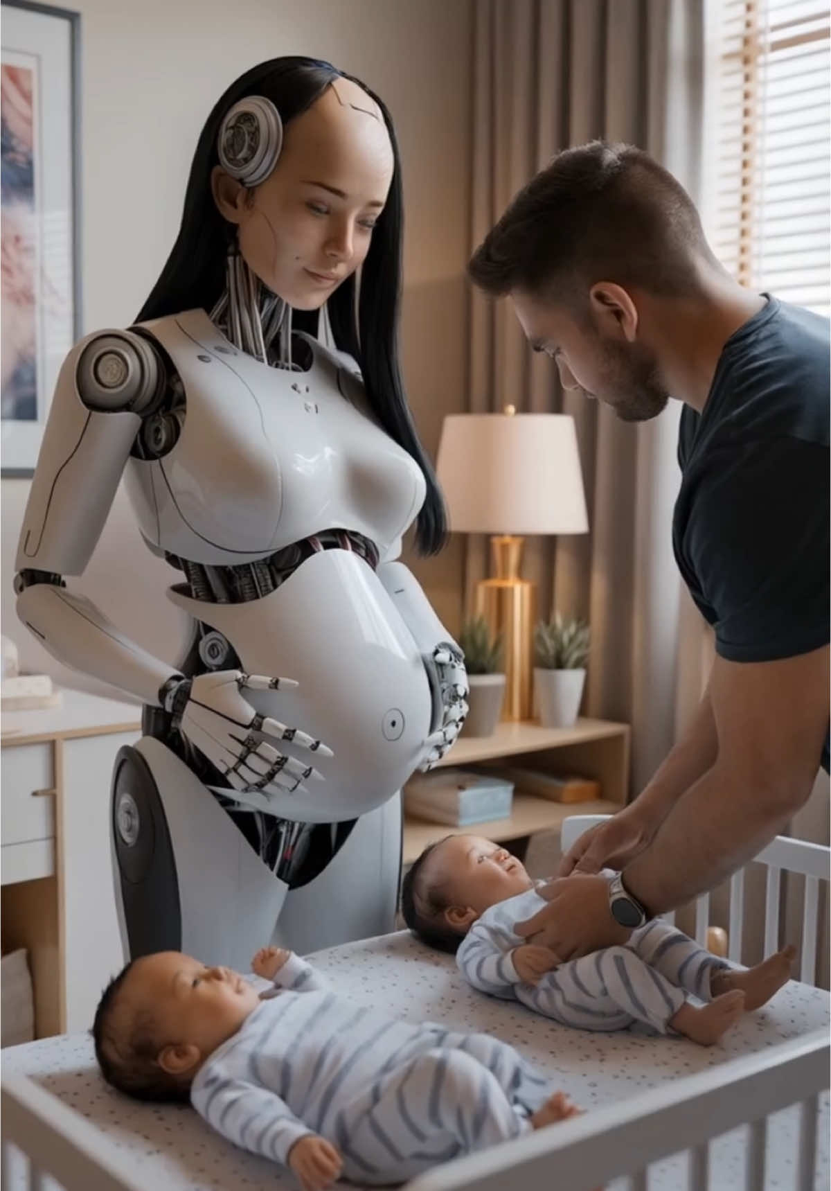 He takes care of his babies so well #lover #husbandandwife #robotsontiktok #babiesontiktok 