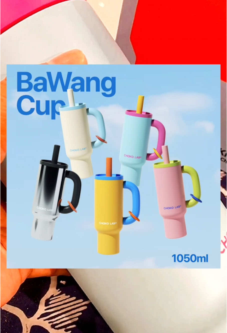 CHAKO LAB BAWANG CUP ukuran 1050ml warna BIRU dan PINK.  - #chako #chakolab #chakolabindonesia #bawangcup #rekomendasitumbler #chakolabbawangcup #chakolabbottle 