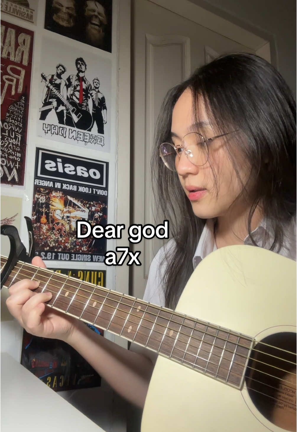 dear god with Century cen white 🎸 #a7x #deargod #guitar #centuryguitar #acoustic #guitarcover #singing #guitartok #fyp #fypシ゚ #musicstore #censeries 