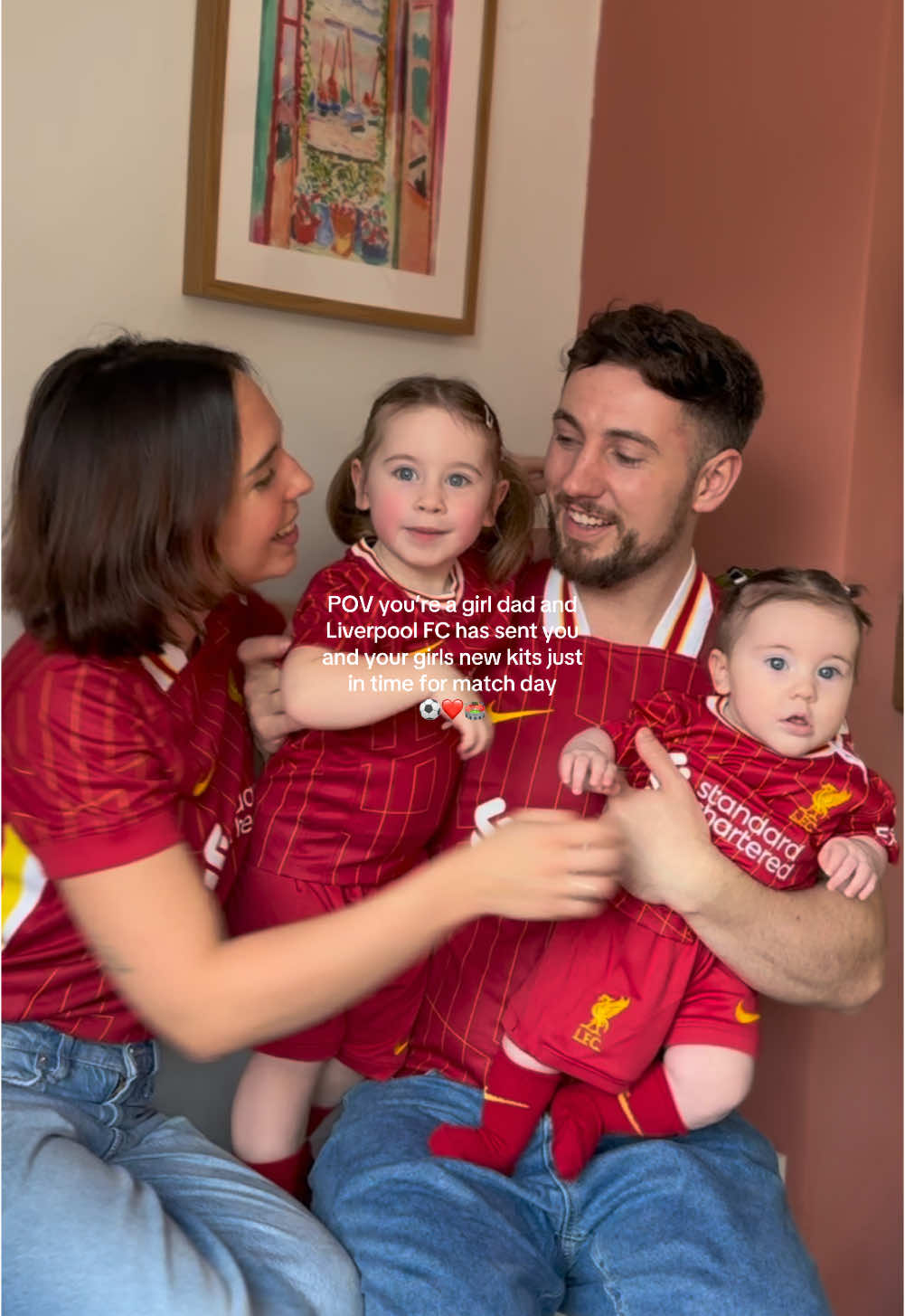 Thank you so much  @LFC Retail @Liverpool FC ❤️⚽️🏟️ #liverpool #daddoeshair #football #lfc #footballkits #dadanddaughter #babyfever #mosalah #liverpool #manchesterunited #OOTD #matchingoutfits 