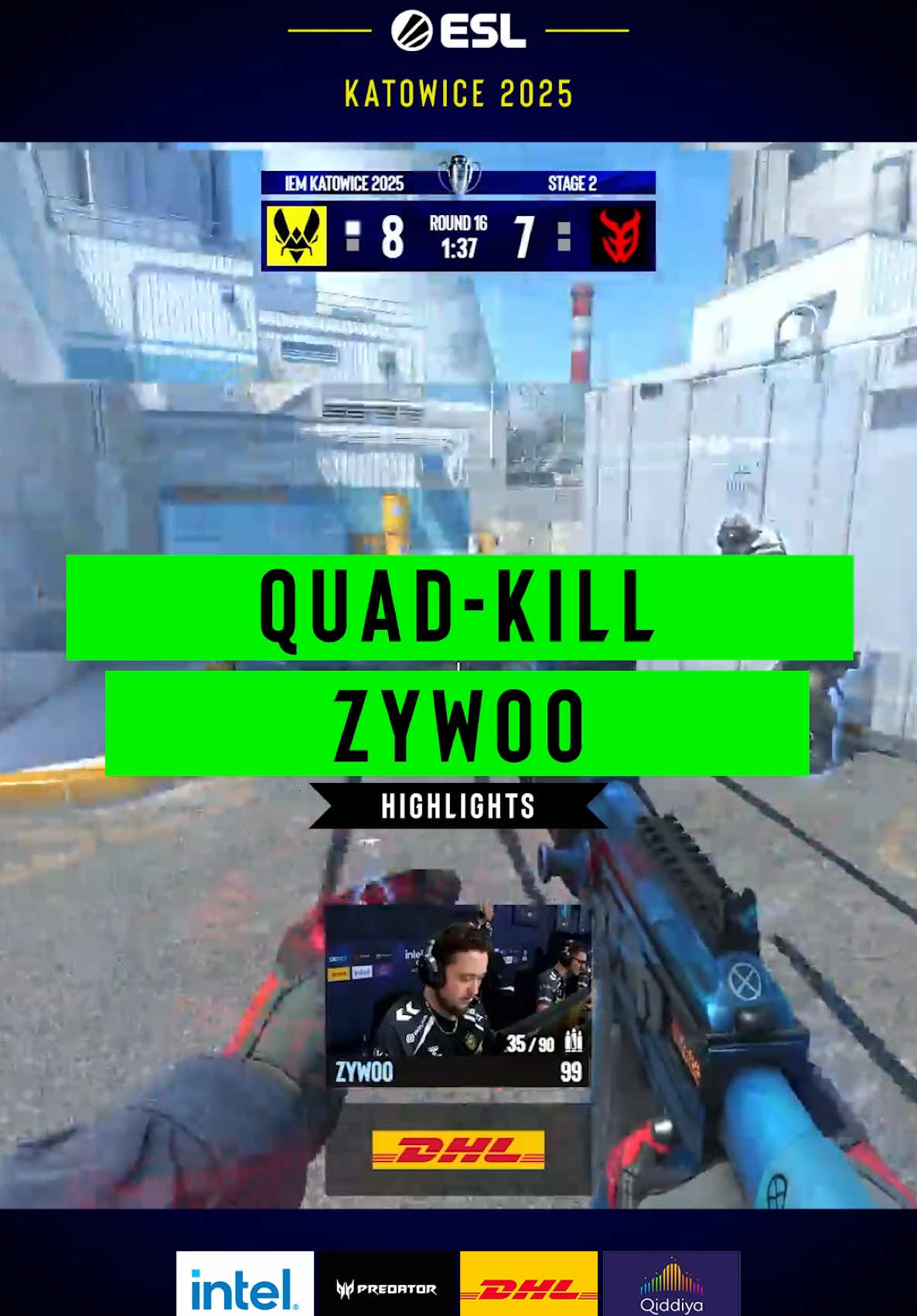 ZywOo Quad-Kill 👀 #ESL #gaming #IEM #iemkatowice2025 #intelextrememasters #katowice #cs2 #counterstrike2 #esports #competitivegaming #GamingOnTikTok 