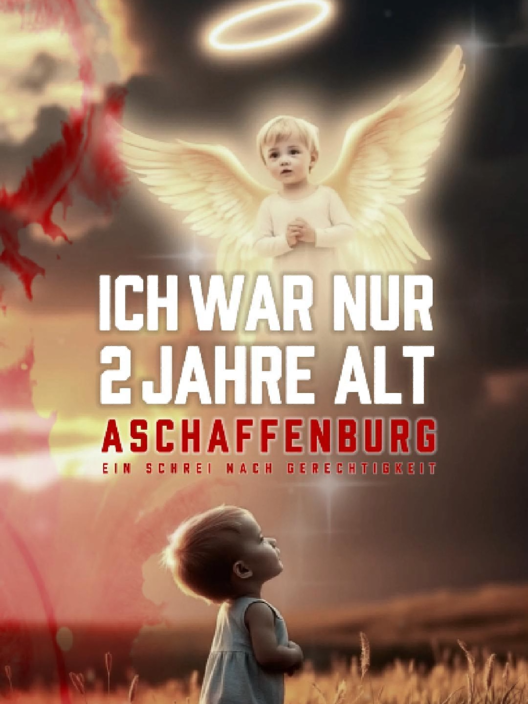 Aschaffenburg 🕯️ - Ich war erst 2 Jahre alt 😭 Ein Schrei nach Gerechtigkeit 🙏 Lasst uns gemeinsam dafür sorgen, dass Kinder sicher sind  🙏 In Erinnerung an eine grausame Tat 🕯️🙏 #aschaffenburg  #2jahre #kind  #erinnerung #tat #angst #trauer #gerechtigkeit #emotional #kinderschutz #eltern #aiart 