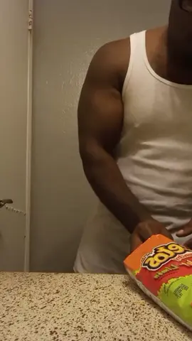 levitating flamin hot Cheetos 