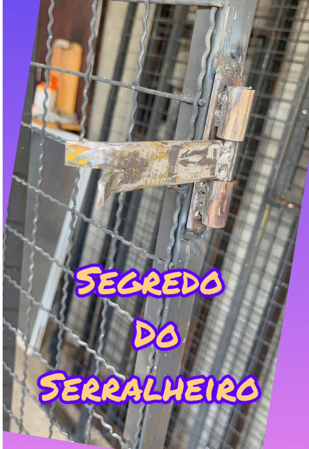 Dobradiça reforçada feita na oficina.. #foryou #viral #dicas #ferramentas #serralheiro 
