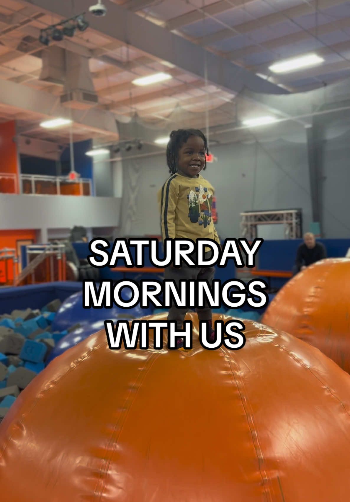 A glimpse of how our Saturday Morning went #fyp #MomsofTikTok #toddlersoftiktok #sahm #lifewiththeejames #familytime #skyzone 