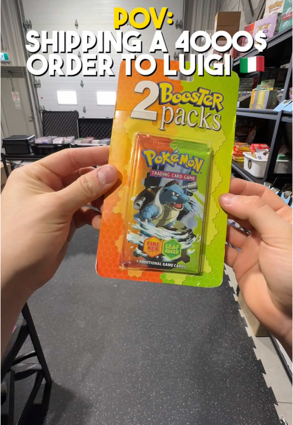 SHIPPING A 4,000$ POKEMON ORDER TO LUIGI IN ITALY 🇮🇹 #fyp #pokemon #pokemoncards #fypシ #fypシ゚viral #italy 