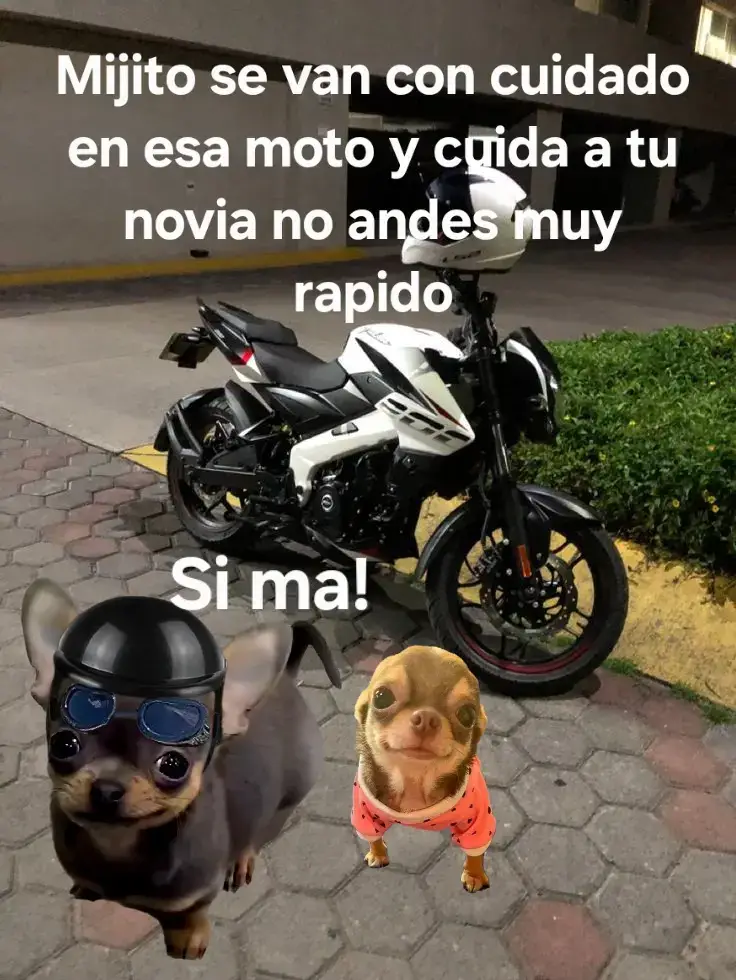 como debe ser cuando se anda con la baby #motos 