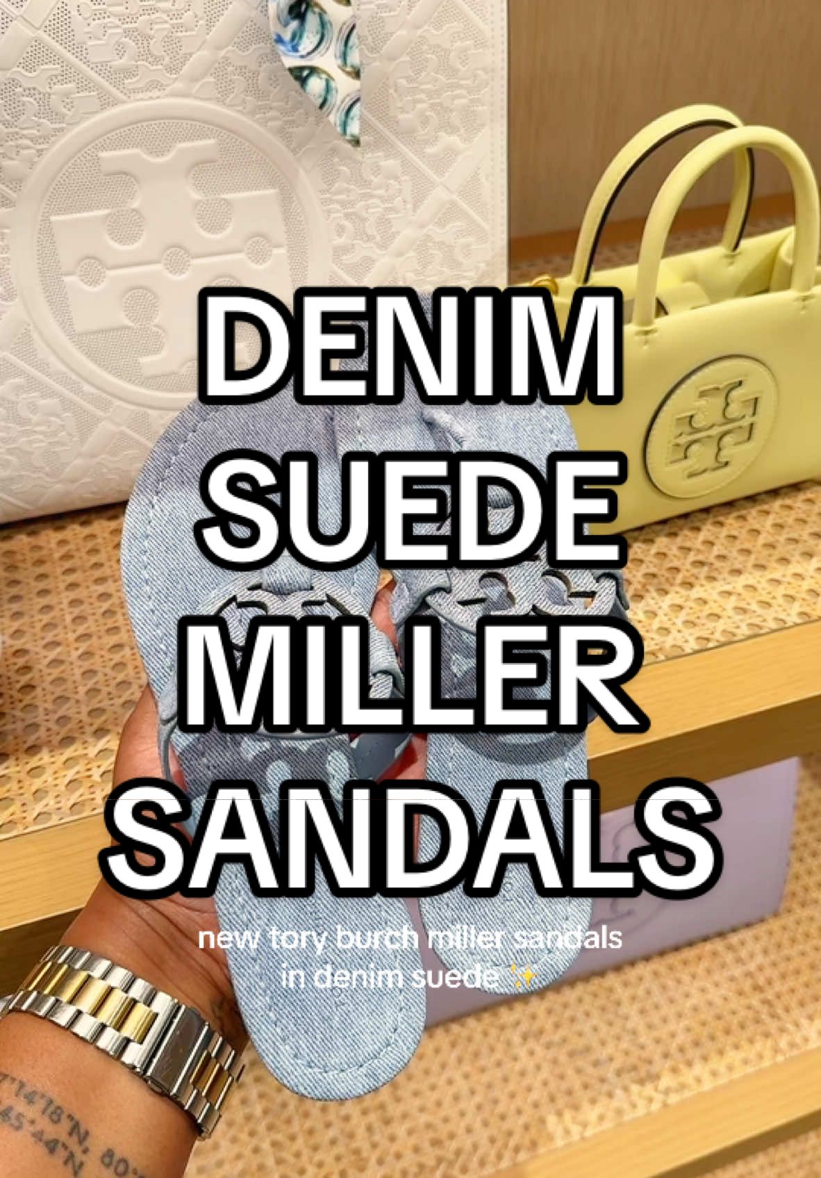 Where are all my denim girlies at???? Run, don’t walk! 😭🤩🩵#ToryBurch #ToryBurchSandals #MillerSandals #creatorsearchinsights 