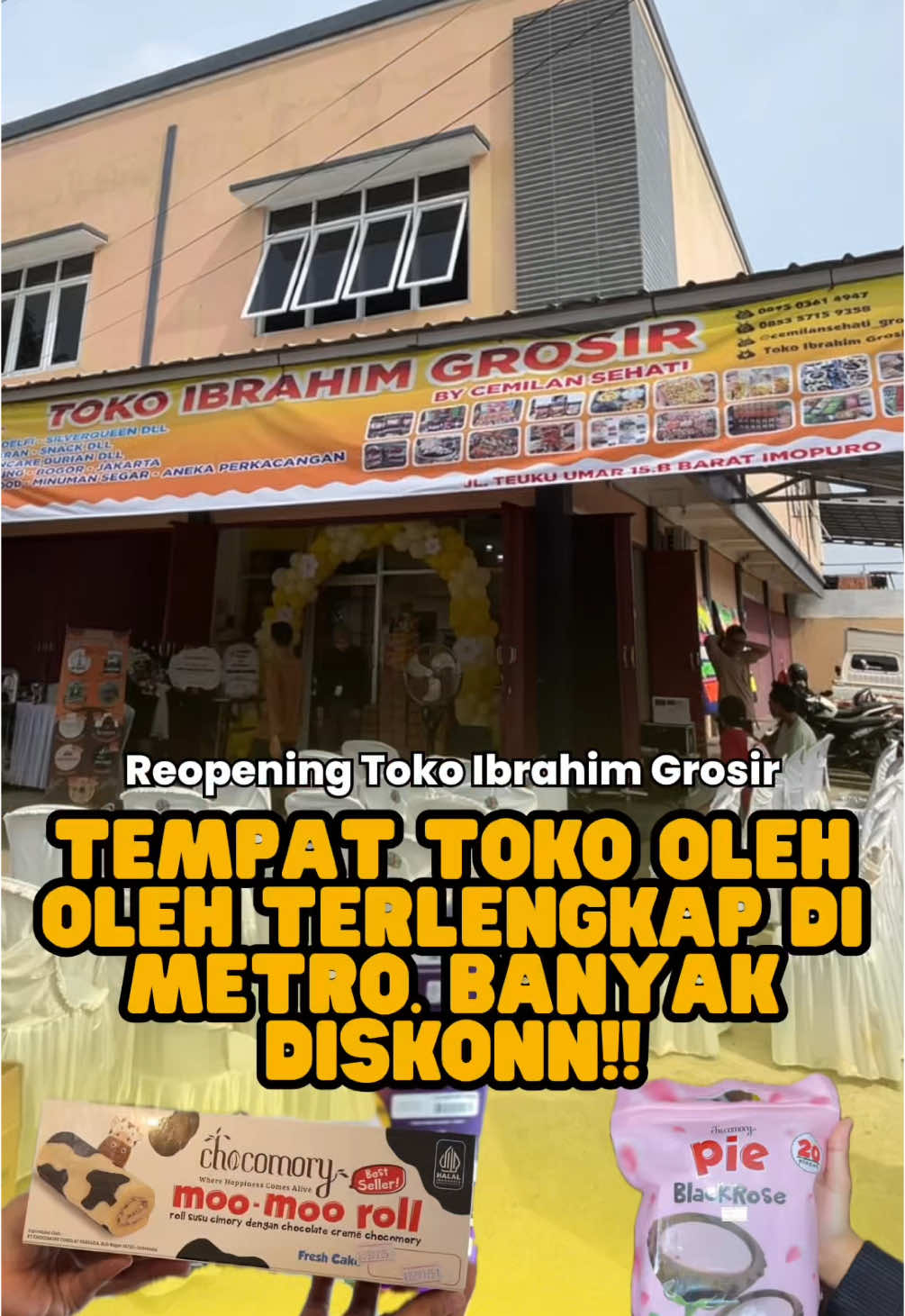 DISKON BESAR SAMPAI HARI MINGGU ‼️ TOKO CEMILAN SEHATI ‼️ buat pecinta cemilan dari bogor, bandung aneka coklat dan lain lain, tenang ajaaaaaa, kalian bisaaa cobain untuk jajan di sini nih, gak perlu jauh jauh lagi. @cemilansehati_group namanya, baru reopening toko baru dan pastinya bertabur diskon yakk.. MAU CARI JAJAN APA ?? bisa langsung cek mumpung promo yaa sampai hari minggu.. SAVE DAN SHARE POSTINGAN INI YAA, BIAR NANTI PAS MAU CARI KUE LEBARAN JUGA GAK BINGUNG LAGI..... #seputarkotametro #kotametro #kotametrolampung #metrolampung #kotametrolampung #cemilansehati 