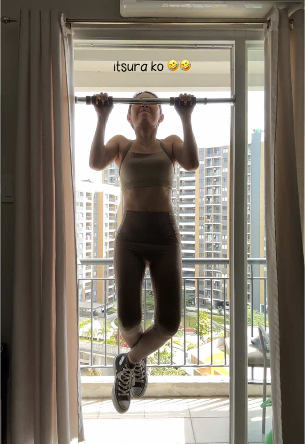 Replying to @heyzel⋆. 𐙚 ˚ Been consistent with pullup practice and other workouts! Hihi thanks sissy! :)) ###Fitness#workoutathome##pullups##pullupbar##selfimprovement##sleeperbuild##fitnessmotivation 