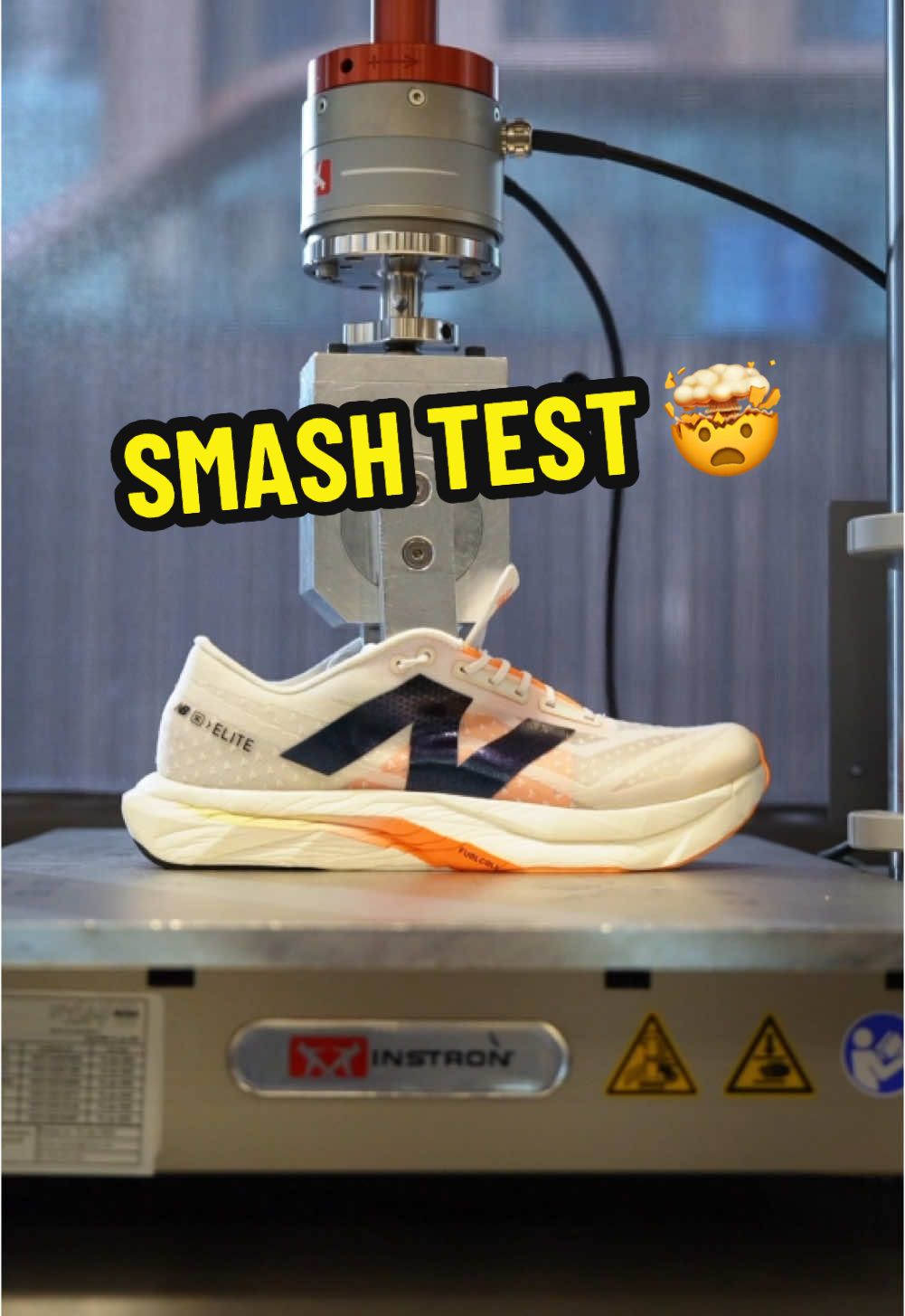 NEW BALANCE SC ELITE V4 | SMASH TEST @newbalancerunning let us in their Sports Research Lab in Boston and we saw the SC Elite v4 (new Mango colorway) undergoing a Smash test 🤯🔨 How cool is that?  Thanks to our partner @irunfr for the opportunity  🎥 @kikomostudio  . . . #metaendurance #newbalance #smashed #squishy #squish 