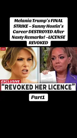 #melaniatrump #sunnyhostin #news #viralvideo 