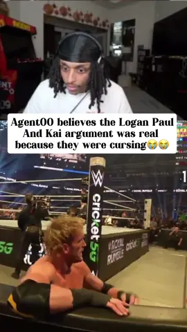 Agent00 believes the Kai cenat and Logan Paul argument during the WWE royal rumble was real because they were cursing#agent00#amp#fyp#viral