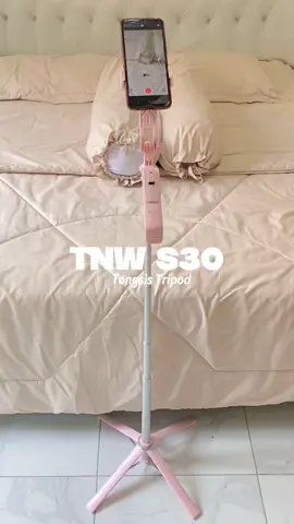 kakinya 4 jadi lebih kokoh #tripod #tongsis #tripodbluetooth #pinktripod #tnws30 #fyp #4u 