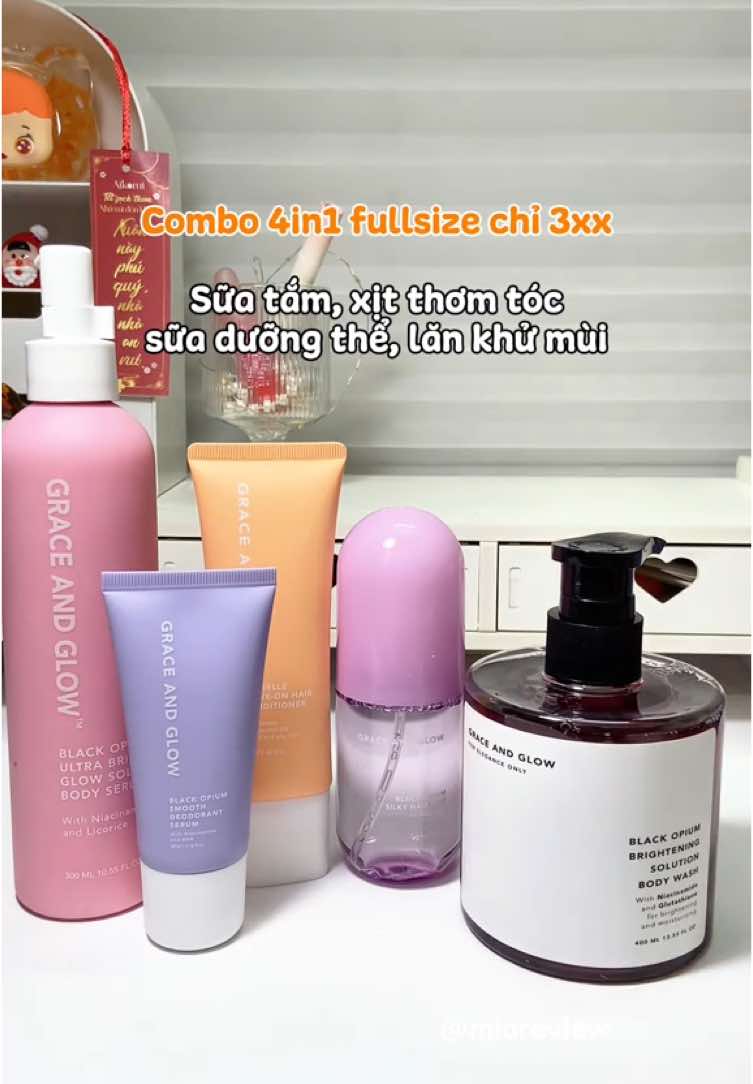 Combo siu hời nhà grace and glow #graceandglow #combo4in1 #combo #duongtoc #suatam #viral #tet2025 