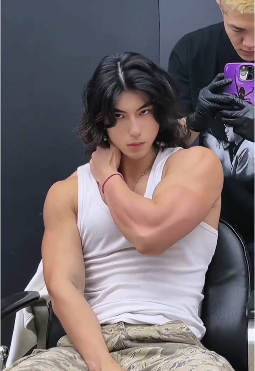 Hairstyle: long hair man #haircut #wolfcut #wolfcuthair #haircut #aman #handsome #💪🏻 #mytype #type #longhair  @blackDD69  @blackDD69  @blackDD69 