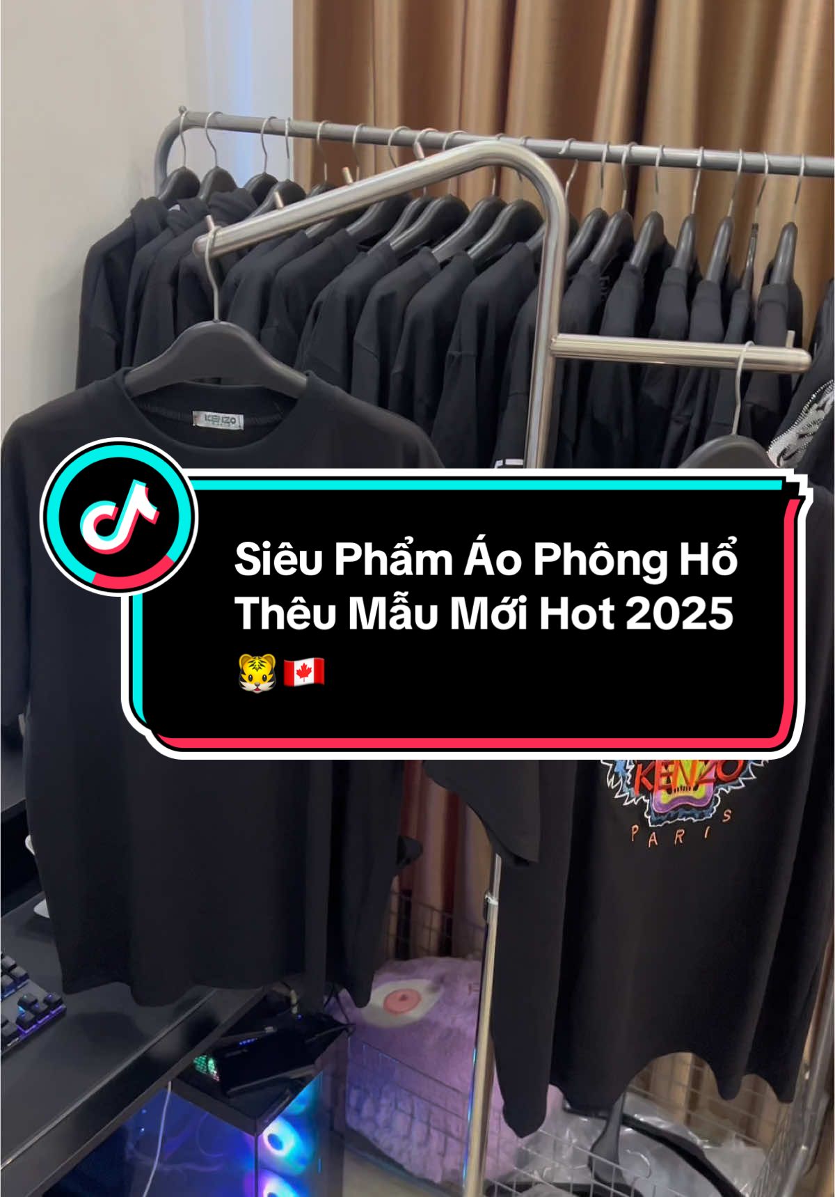 Hàng Hot ‼️ . Nay Em Về Siêu Phẩm Áo Phông Hổ Thêu Mẫu Mới Hot 2025 🐯🇨🇦. Mn Hỏi Nhiều Về Em Nó Từ Trước Tết Thì Nay Em Đã Chính Thức Về Được Rồi Nhé 🌼🌸 . Anh Em Mua Ấn Vào Giỏ Hàng TikTok Giúp Em Nhé 🛍️🛒#hot #aophonghotheu #kenzo #aophongkenzo 