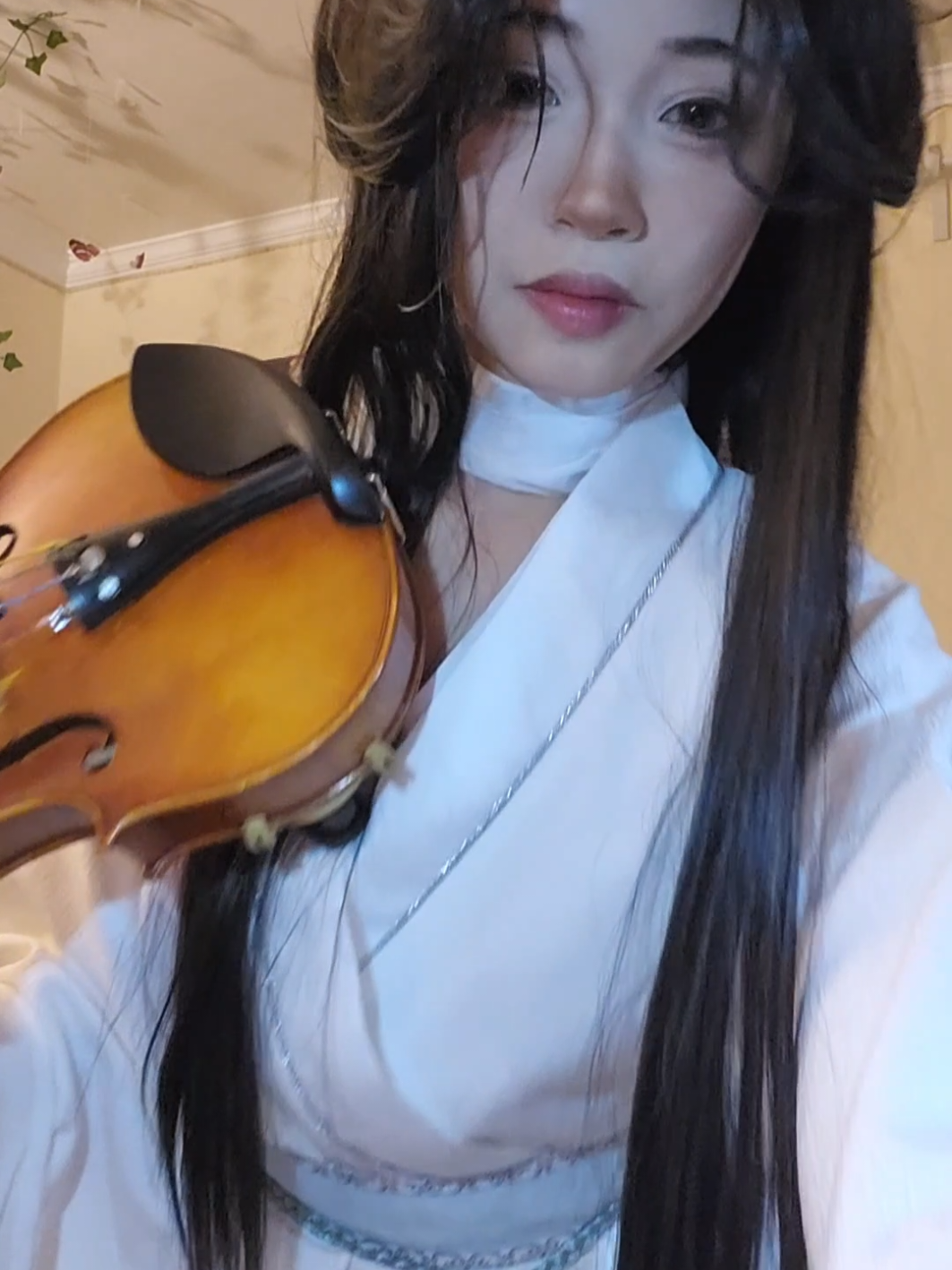 hi i forgot i hsve free will and could do this, ALSO‼️ i threw this together in less thsn an hour excluding the cosplay so hush about my intonation current main is @bam₊˚ପ⊹ btw 😛 #xielian #xieliancosplay #tgcf #cosplay #thephantomoftheopera #violin #fyp 