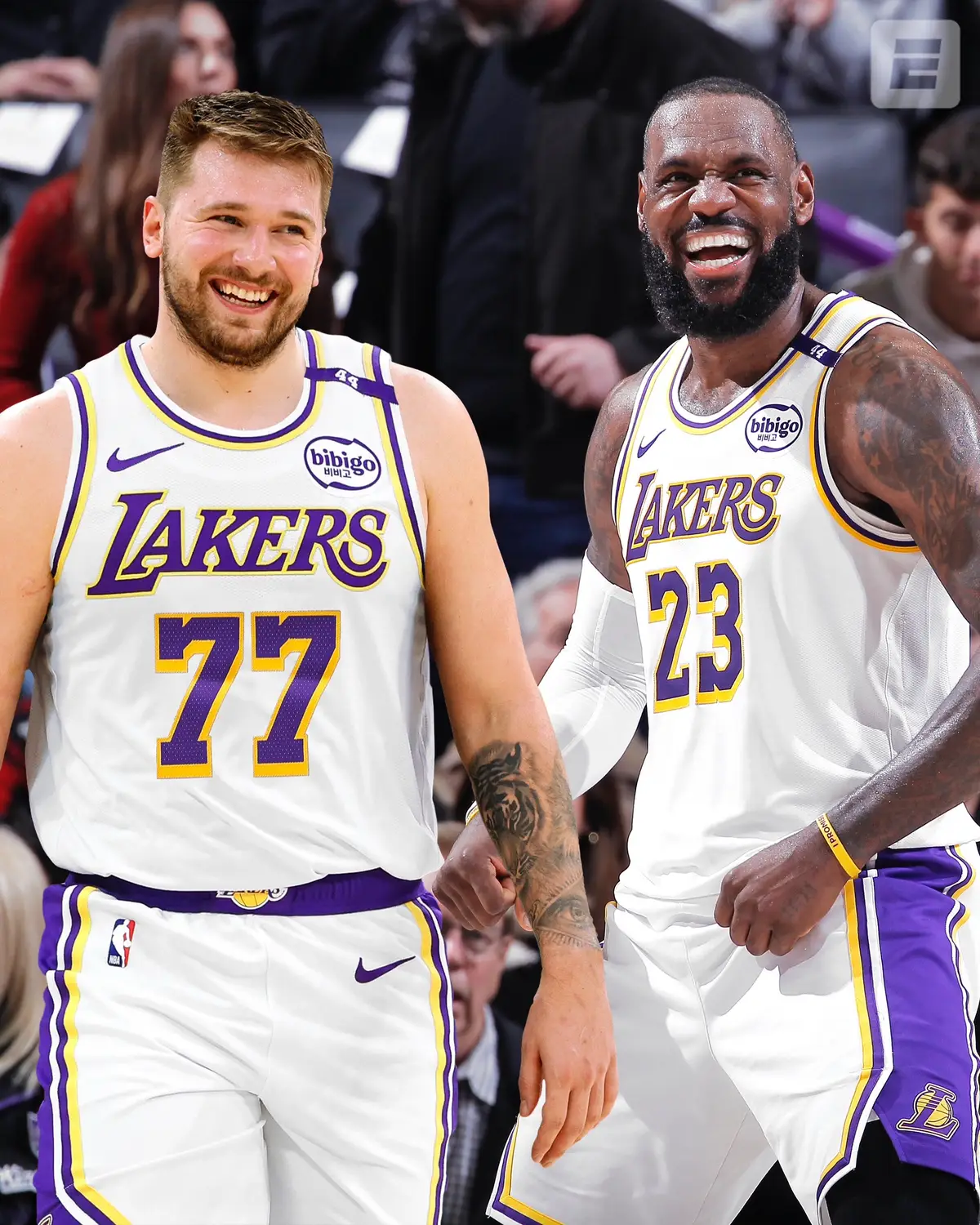 New look for the #Lakers 🤩 #lebronjames #lukadoncic #NBA #basketball 