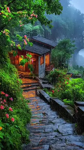 Beautiful Rain Relaxing View sleep night 🌧️🌿🏡🛏️#creatorsearchinsights#tiktokviralmyvideos #rain #unfreezemyacount #foryoupage❤️❤️ #nature #viral_video #foruyou 