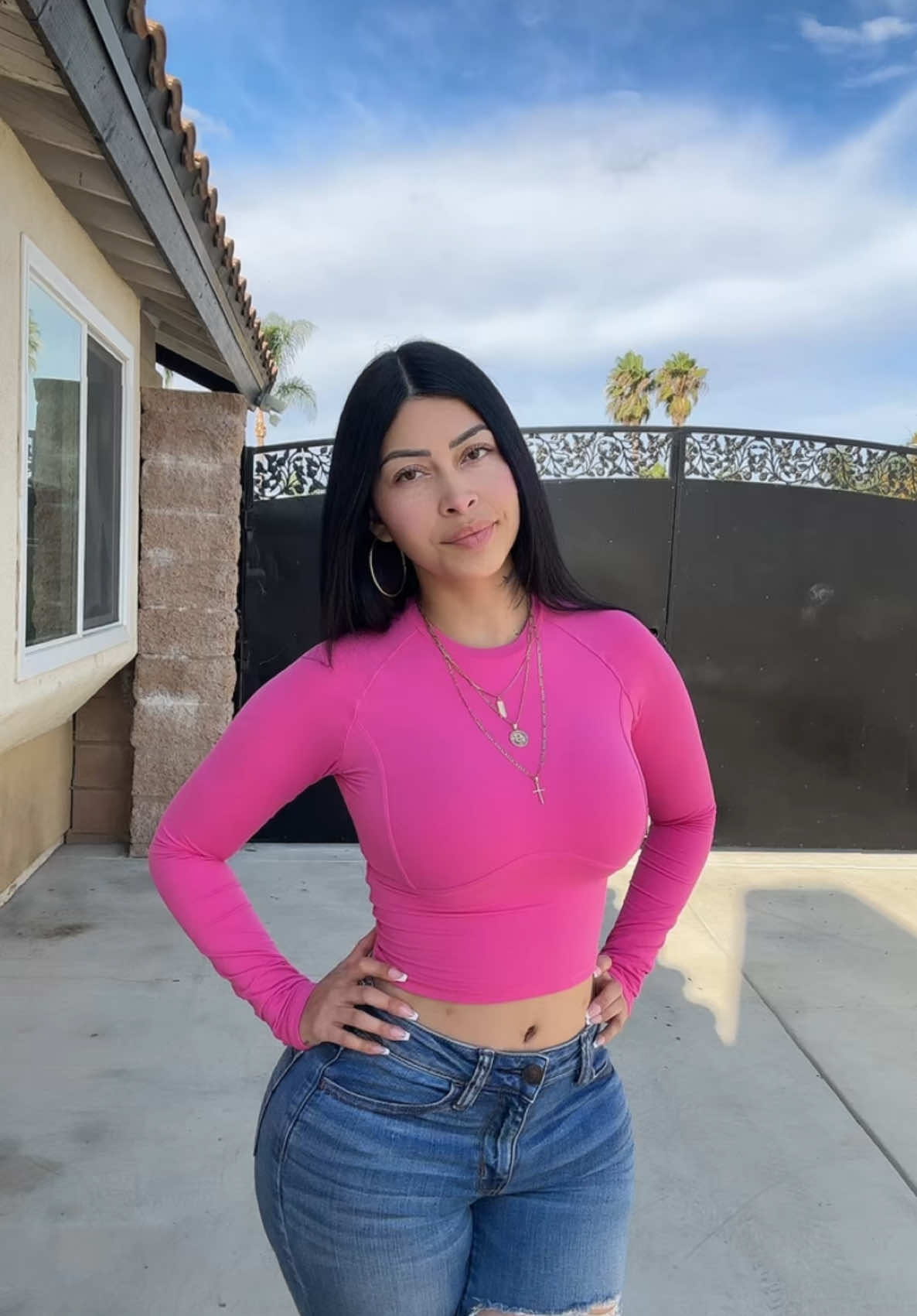 🩷@QINSEN #qinsen #contentcreator #top #pink #longsleeve #outfit @American Eagle #jeans 