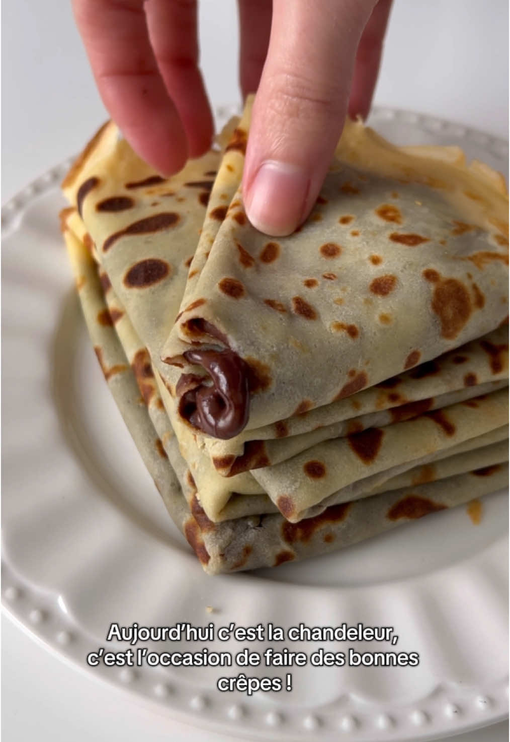 Bonne chandeleur ! 🫶🏻#recette #chandeleur #crepesnutella #crepes #gouter #pourtoi #recettefacile #cuisine #food 
