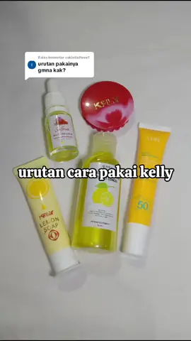 Membalas @coklatlatteee1 ini ya kak cara urutan pakainya🤩gasss co harga ambyarrr #paketkelly #kelly #skincaremurah #fypage 