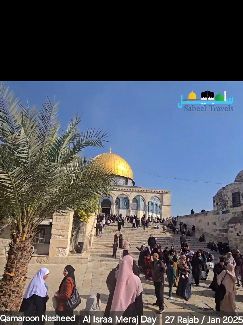 Qamaroon Nasheed From Masjid al Aqsa on the day of Israa al Meraj. Follow @sabeeltravel for upcoming tours.  #qamaroon #nasheed #naat #masjidalaqsa #israa #meraj #alaqsa #alaqsamosque #muslimtiktok #muslim #domeoftherock #islamic_video # @MR_RA10 @1 luv_1 humanity_786 @Abdul Qadeer 