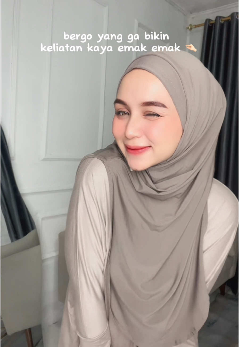 bergo menolak tua 😛 #fyp #bergo #hijabinstan #hijabbergo #hijablebaran 