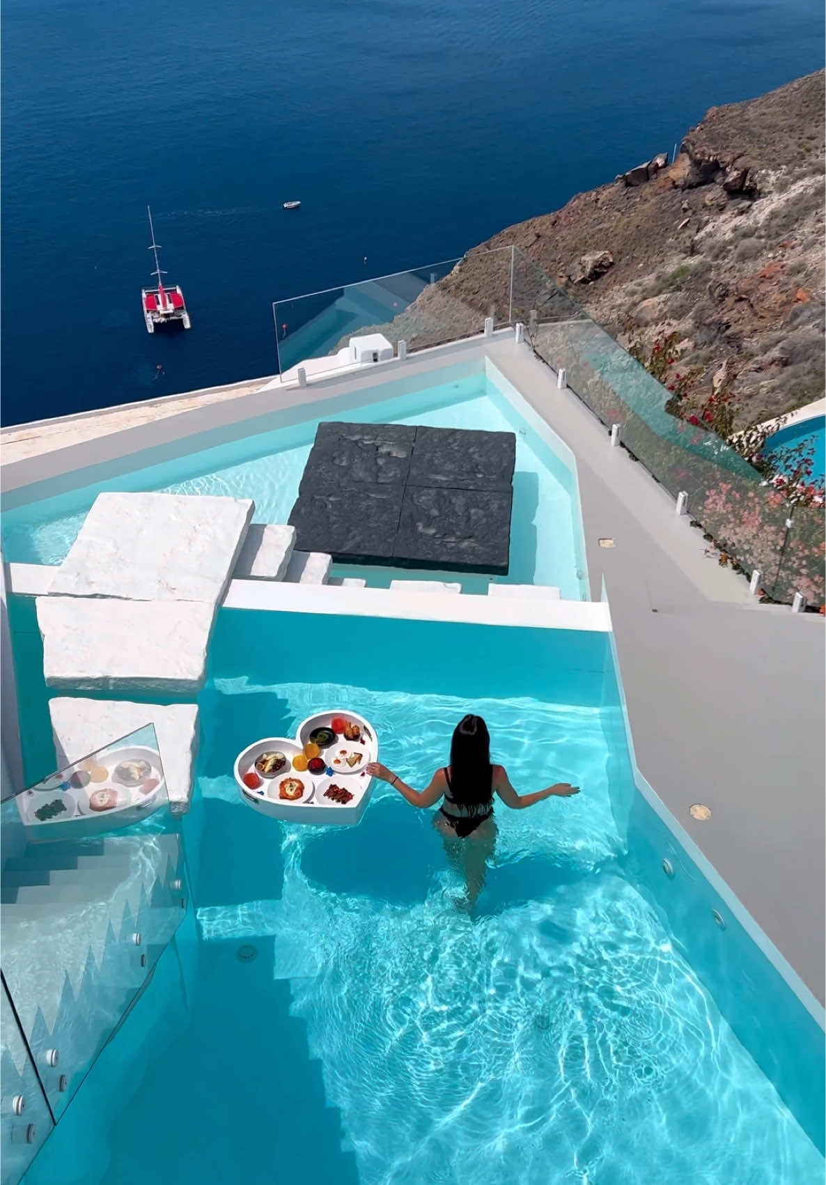 My villa in Santorini🫧💦 #saintsantorini #hotel 