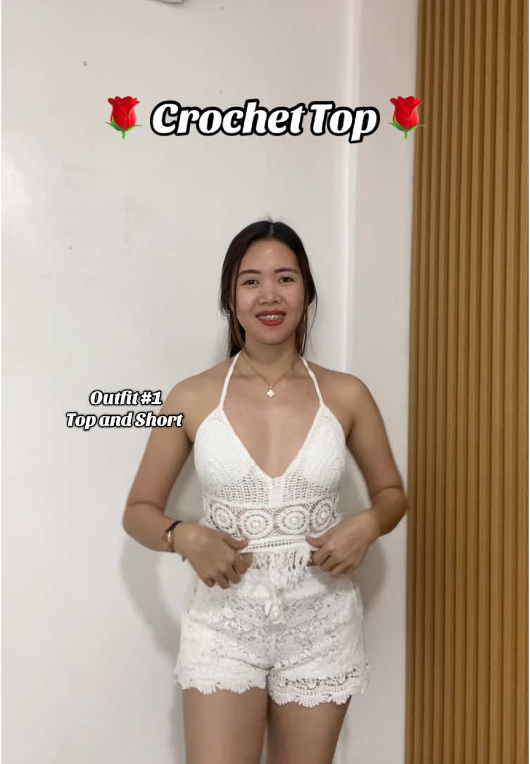 Crochet Top ❤️ Perfect for beach Outfit! OOTD! #summeroutfit #swimsuit #swimwear #outfitinspo #foryou #fyppppppppppppppppppppppp 