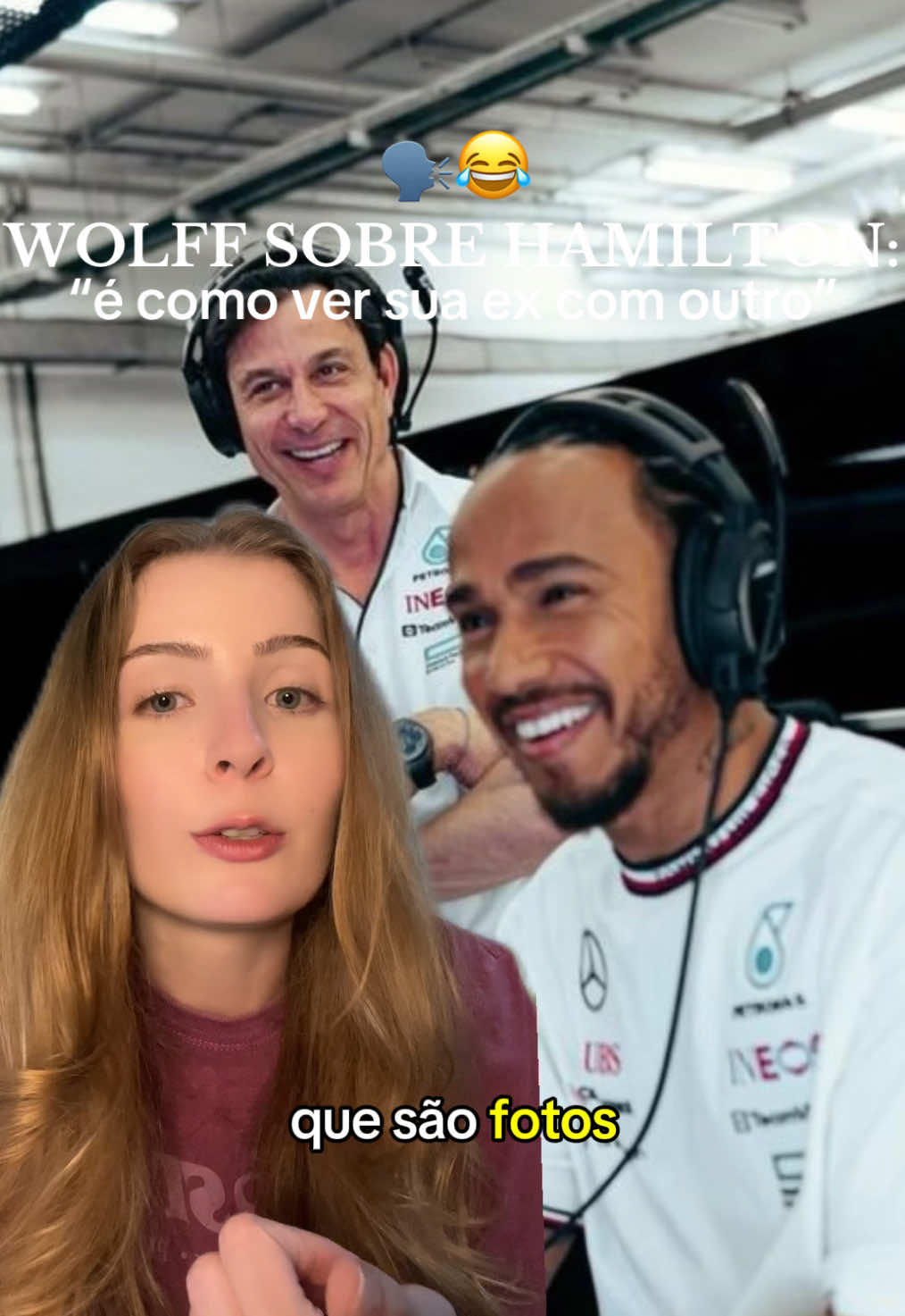 essa me pegou desprevenida 😂 #lewishamilton #hamilton #totowolff #wolff #mercedes #ferrari #f12025 #f1 #formula1 #formula12025 #f1tiktok  #2025season #f1drivers #f1br #f1brasil #formula1tiktok #f1news 