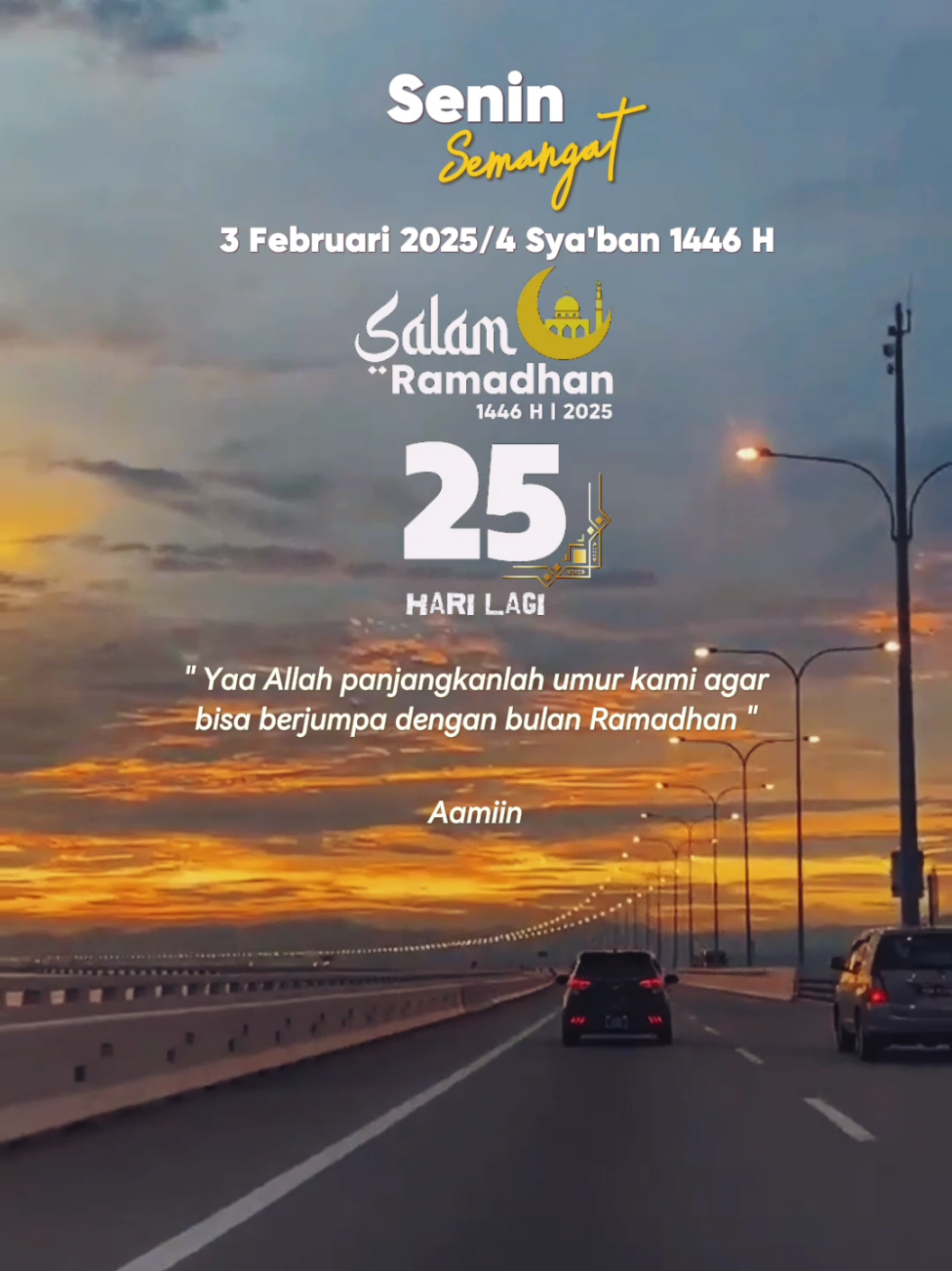 3 Februari 2025/4 Sya'ban 1446 H 25 hari menuju Ramadhan #quotesaesthetic #salamramadhan #katakata #reminderislamic