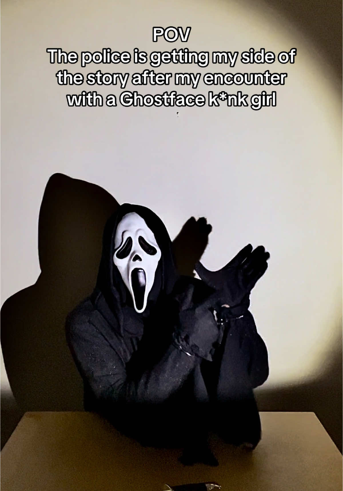 That’s her right there officer! 🫵🏽 #fyp #fypシ #fypage #fypシ゚viral #ghostface #ghostfacecosplay #ghostfacecult #ghostfaceedit #ghostfacescream #ghostfacemask #ghostfacedbd #ghostfaceclan #ghostfacecostume #ghostfacecosplayer 