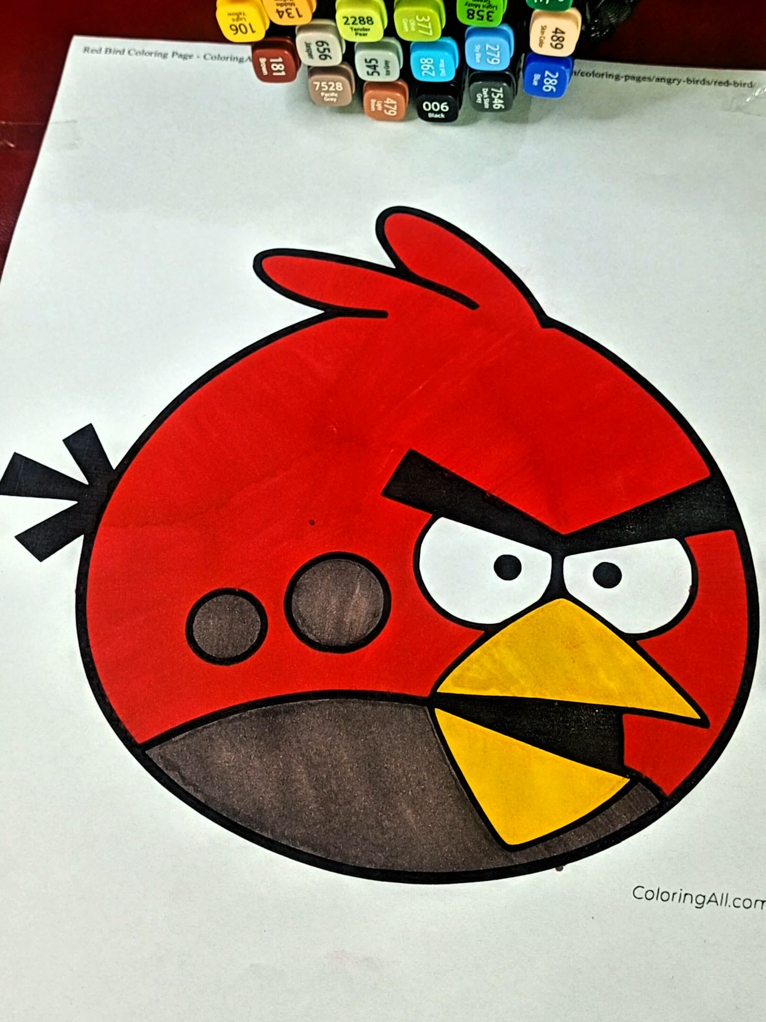 angry bird coloring page by colorsjoy #colordrawing #colorsjoy #creatorsearchinsights #coloringbook #asmrvideo #coloringasmr #coloring