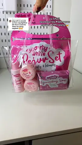 Replying to @selica06_  try nyo na din ang ganda sa face promise! 😌 #fypage #fypシ゚viral🖤tiktok #fypviraltiktok🖤シ゚☆♡ #rejuvenatingset #youglow #youglowbabebeautywhite #youglowbabe 