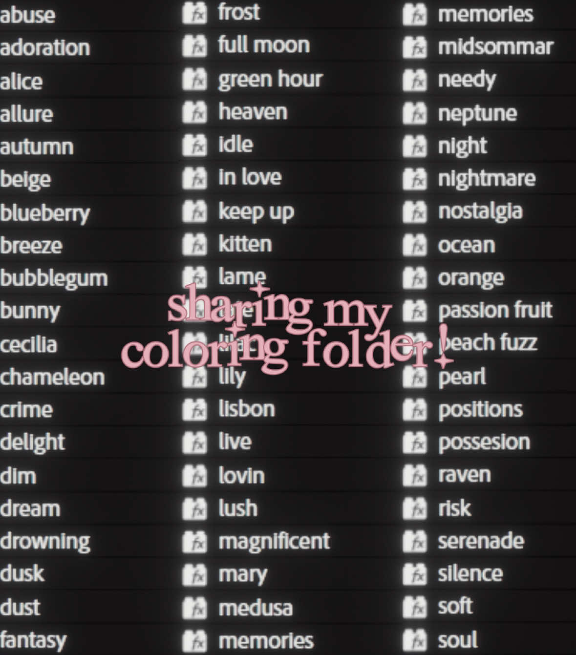 pack that includes 67 colorings — now available in my bio! #giselle #aespa #editingpack #coloringpack #ccpack #presets #editingtips #editor #aftereffects #lucidial #fyp 